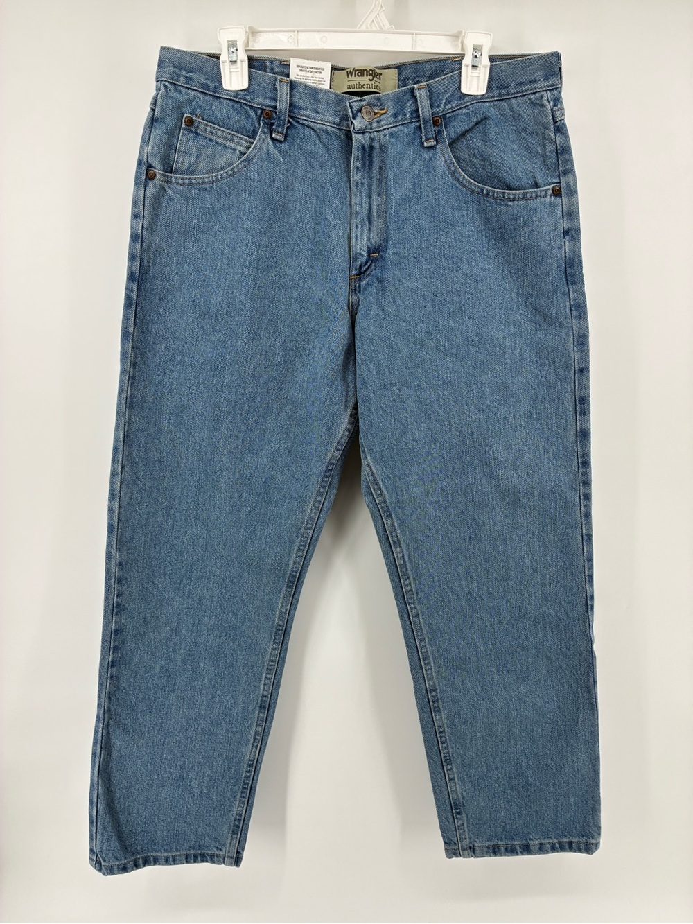 SIZE 34x29 Wrangler Men's Blue Denim Jeans - Classic Straight Fit